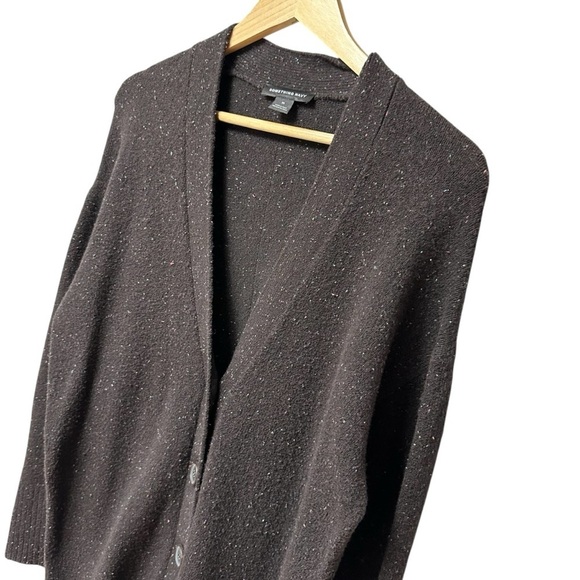 Something Navy Speckled Gray Oversized Grandpa Cardigan, Medium - Picture 2 of 8